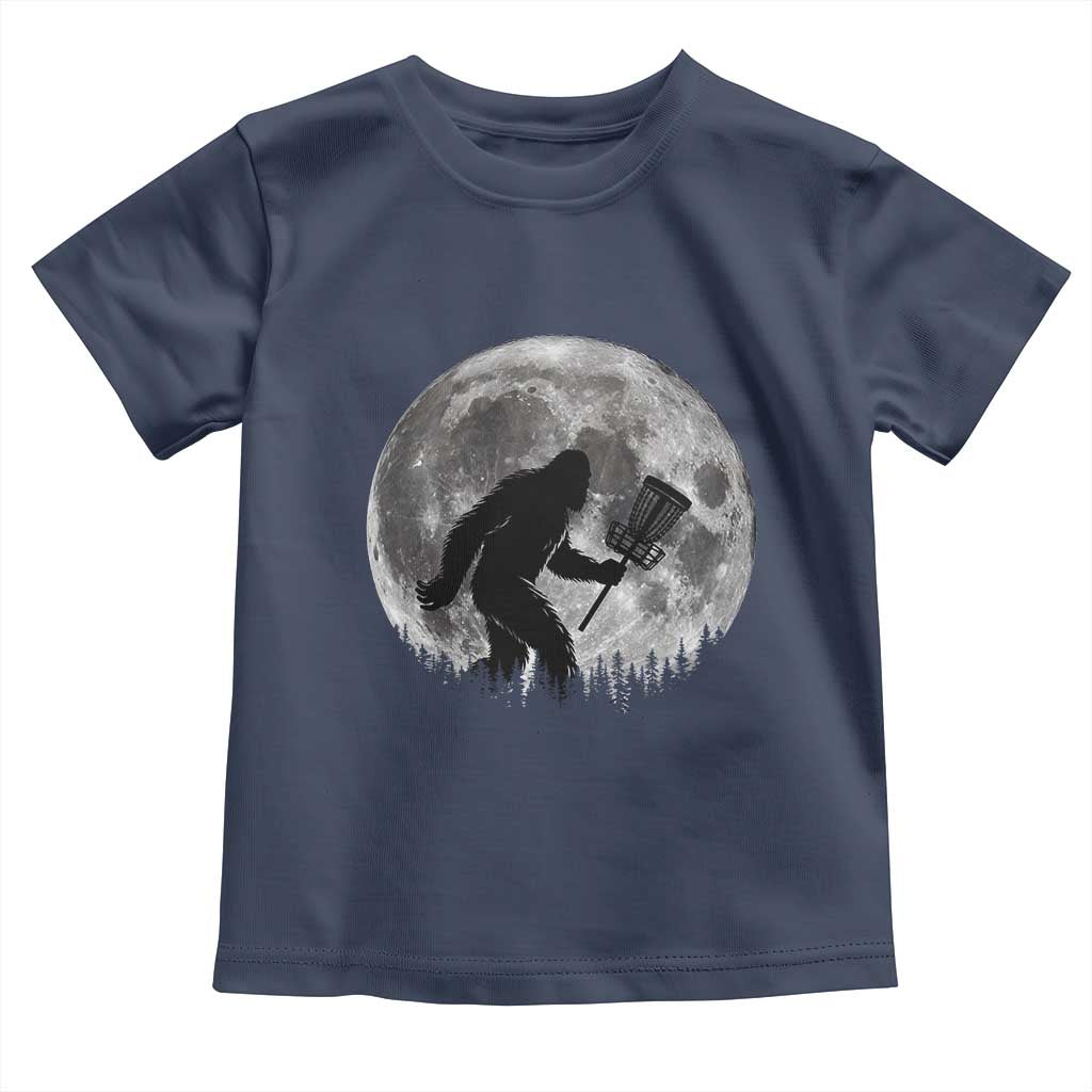 Disc Golf Bigfoot Toddler T Shirt Funny Cool Full Moon & Trees Sasquatch - Wonder Print Shop