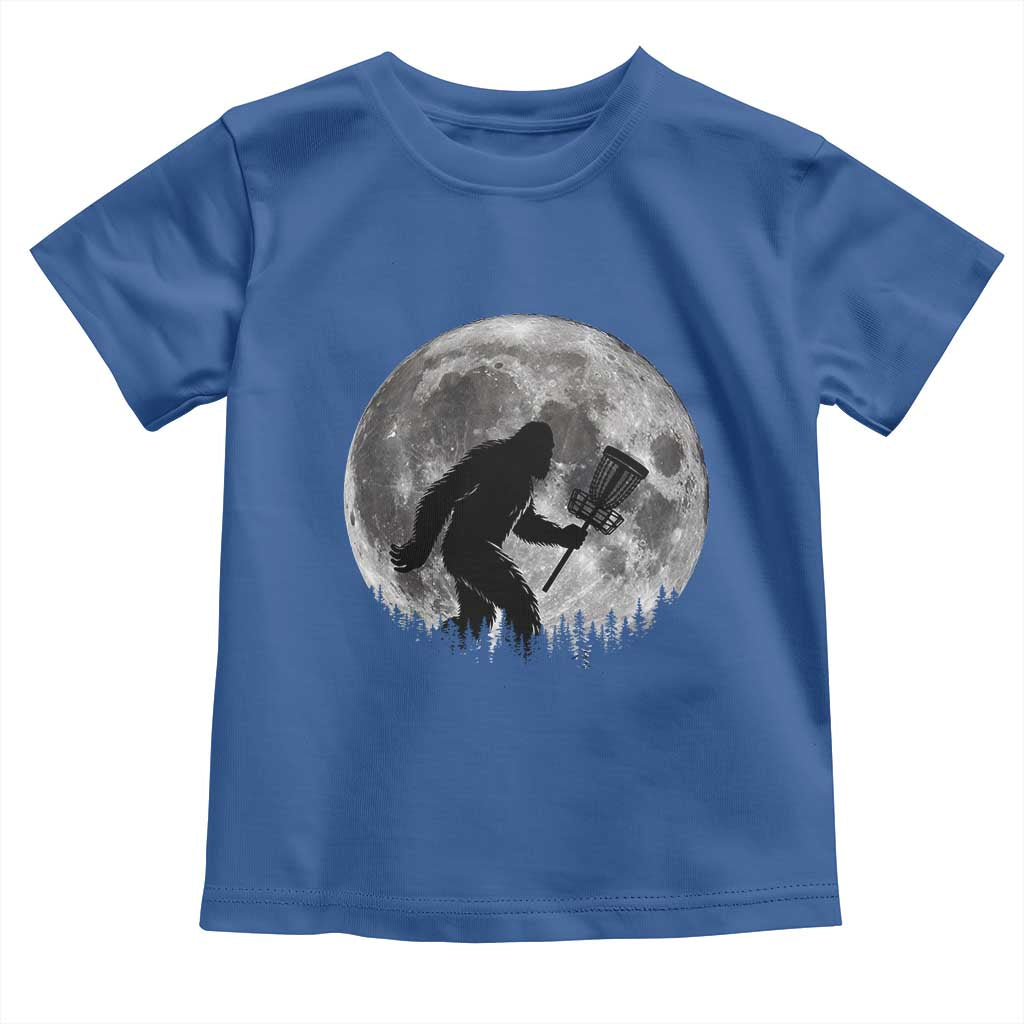 Disc Golf Bigfoot Toddler T Shirt Funny Cool Full Moon & Trees Sasquatch - Wonder Print Shop