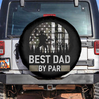 Disc Golf Best Dad By Par Spare Tire Cover Funny Sports Golfer Frisbee Camo American Flag - Wonder Print Shop