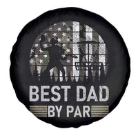 Disc Golf Best Dad By Par Spare Tire Cover Funny Sports Golfer Frisbee Camo American Flag - Wonder Print Shop