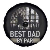Disc Golf Best Dad By Par Spare Tire Cover Funny Sports Golfer Frisbee Camo American Flag - Wonder Print Shop
