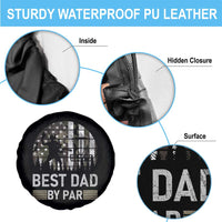 Disc Golf Best Dad By Par Spare Tire Cover Funny Sports Golfer Frisbee Camo American Flag - Wonder Print Shop