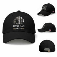 Disc Golf Best Dad By Par Baseball Cap Funny Sports Golfer Frisbee Camo American Flag