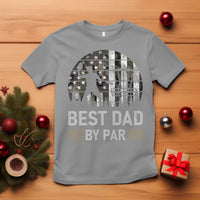 Disc Golf Best Dad By Par T Shirt Funny Sports Golfer Frisbee Camo American Flag - Wonder Print Shop