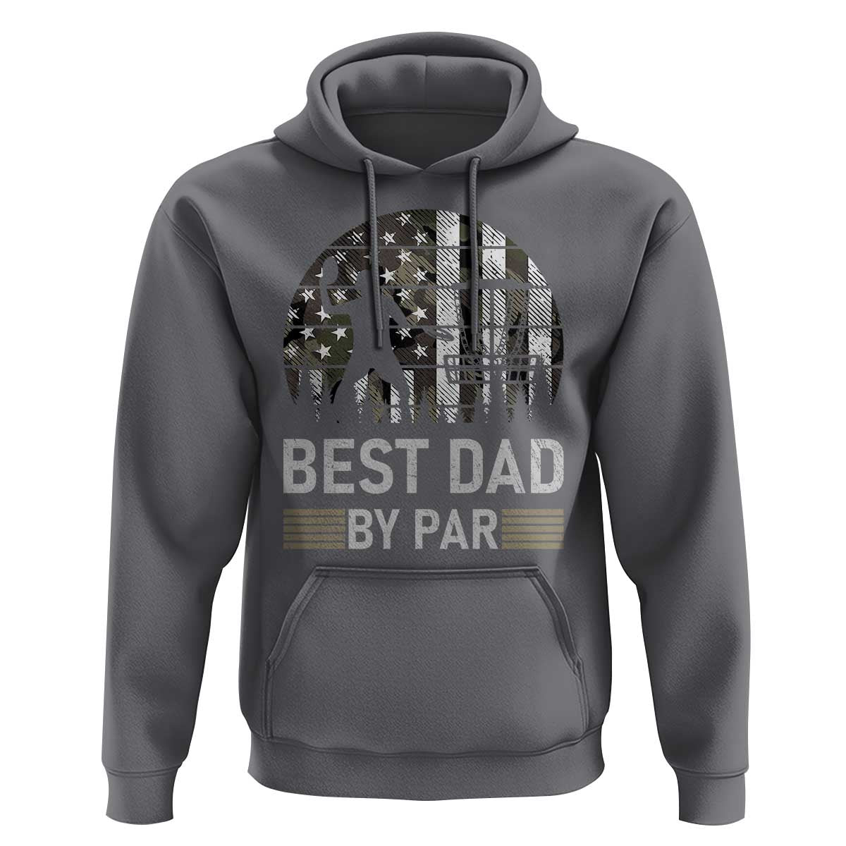 Disc Golf Best Dad By Par Hoodie Funny Sports Golfer Frisbee Camo American Flag - Wonder Print Shop