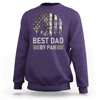 Disc Golf Best Dad By Par Sweatshirt Funny Sports Golfer Frisbee Camo American Flag - Wonder Print Shop