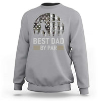 Disc Golf Best Dad By Par Sweatshirt Funny Sports Golfer Frisbee Camo American Flag - Wonder Print Shop