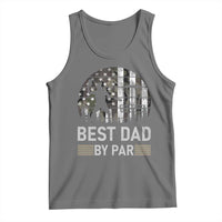 Disc Golf Best Dad By Par Tank Top Funny Sports Golfer Frisbee Camo American Flag - Wonder Print Shop