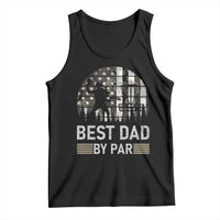 Disc Golf Best Dad By Par Tank Top Funny Sports Golfer Frisbee Camo American Flag - Wonder Print Shop