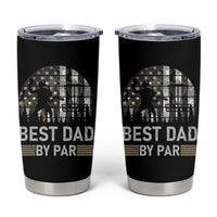 Disc Golf Best Dad By Par Tumbler Cup Funny Sports Golfer Frisbee Camo American Flag - Wonder Print Shop