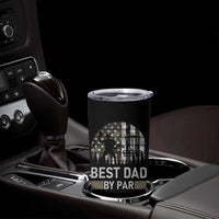 Disc Golf Best Dad By Par Tumbler Cup Funny Sports Golfer Frisbee Camo American Flag - Wonder Print Shop
