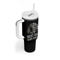 Disc Golf Best Dad By Par Tumbler With Handle Funny Sports Golfer Frisbee Camo American Flag - Wonder Print Shop