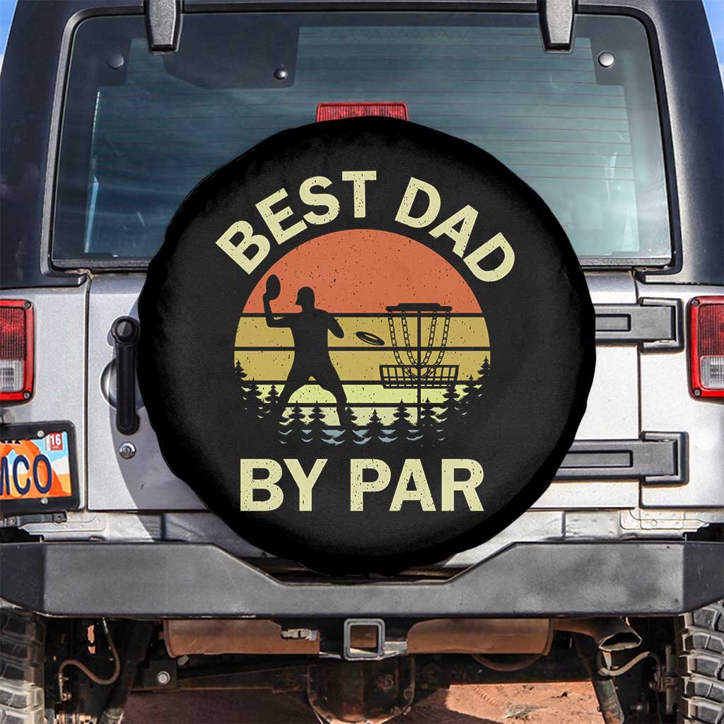 Best Dad By Par Disc Golf Spare Tire Cover American Camouflage Flag
