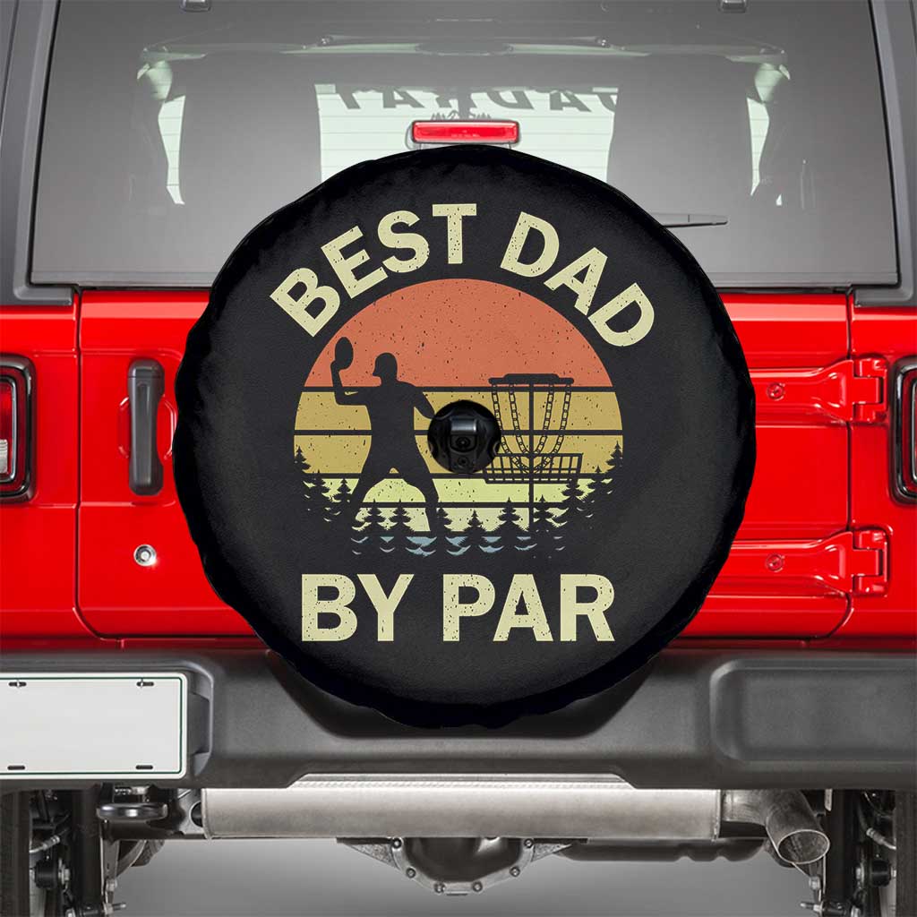 Best Dad By Par Disc Golf Spare Tire Cover American Camouflage Flag