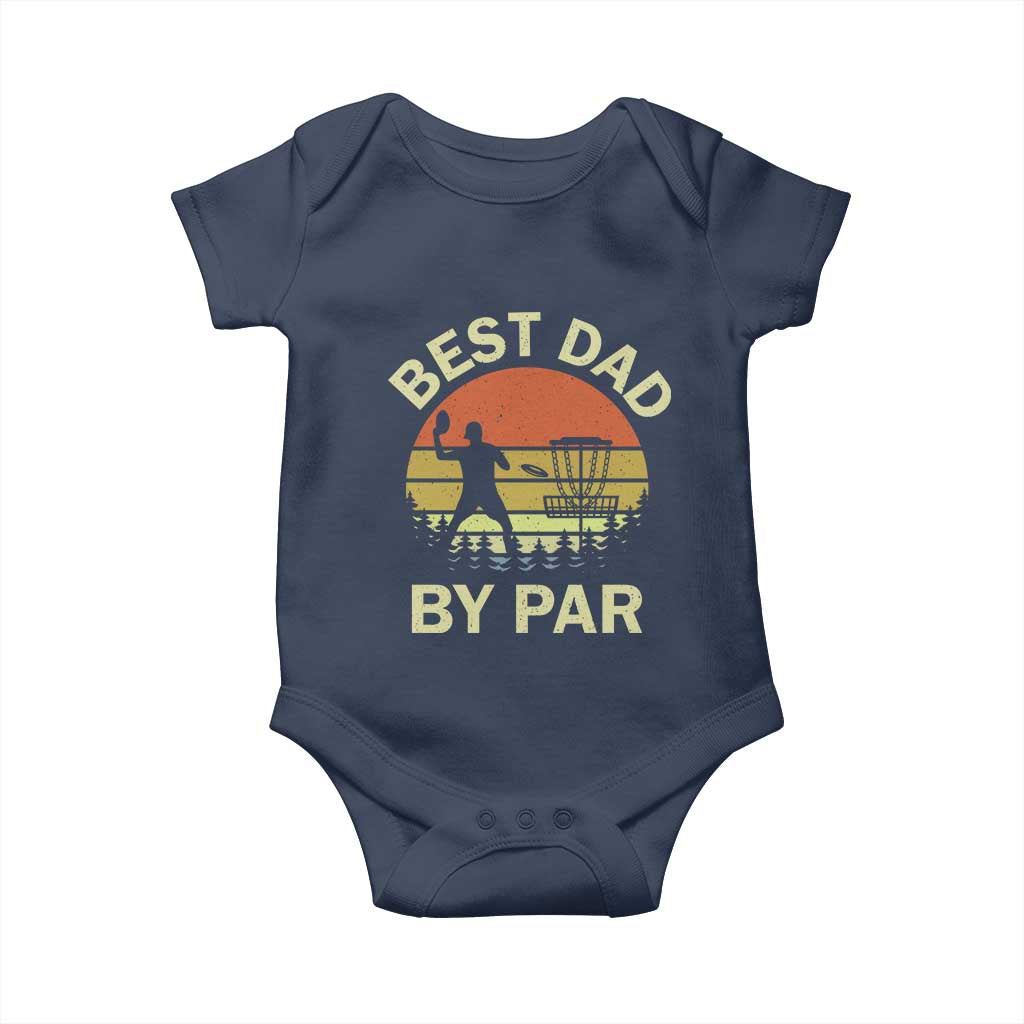 Best Dad By Par Disc Golf Baby Onesie American Camouflage FlaG
