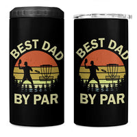 Best Dad By Par Disc Golf 4 in 1 Can Cooler Tumbler American Camouflage Flag