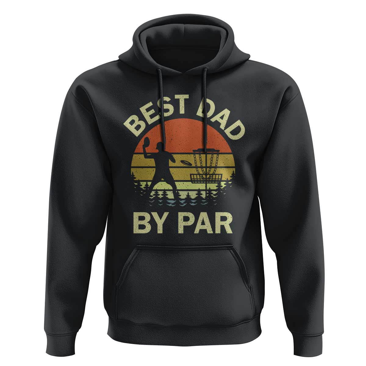 Best Dad By Par Disc Golf Hoodie American Camouflage FlaG