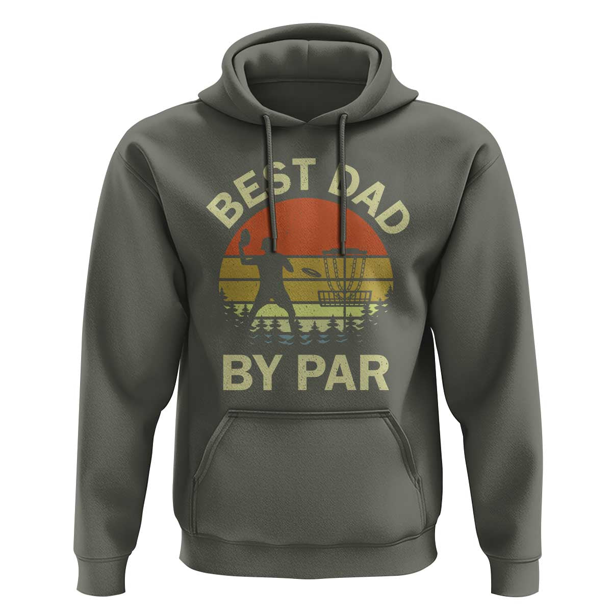 Best Dad By Par Disc Golf Hoodie American Camouflage FlaG