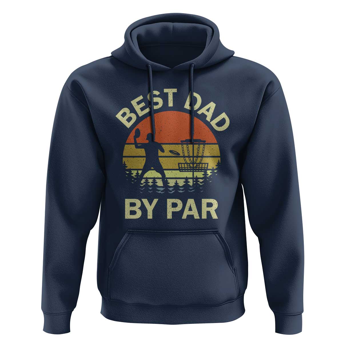 Best Dad By Par Disc Golf Hoodie American Camouflage FlaG