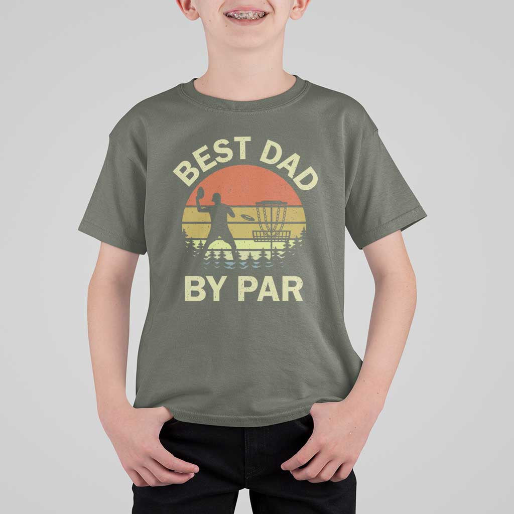 Best Dad By Par Disc Golf T Shirt For Kid American Camouflage FlaG - Wonder Print Shop