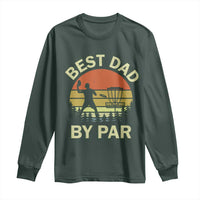 Best Dad By Par Disc Golf Long Sleeve Shirt American Camouflage FlaG
