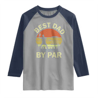 Best Dad By Par Disc Golf Raglan Shirt American Camouflage FlaG