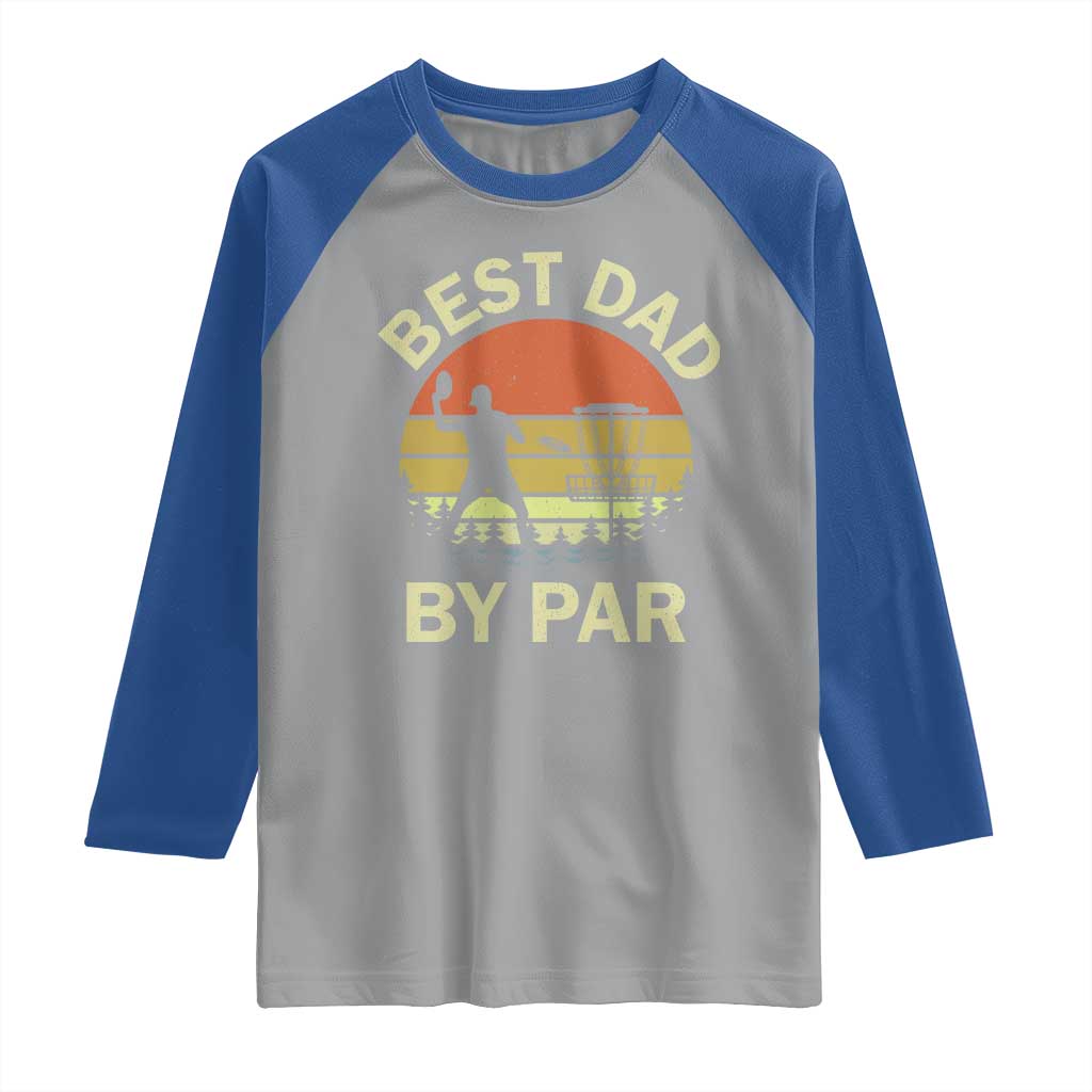Best Dad By Par Disc Golf Raglan Shirt American Camouflage FlaG
