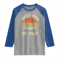Best Dad By Par Disc Golf Raglan Shirt American Camouflage FlaG