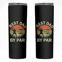 Best Dad By Par Disc Golf Skinny Tumbler American Camouflage Flag
