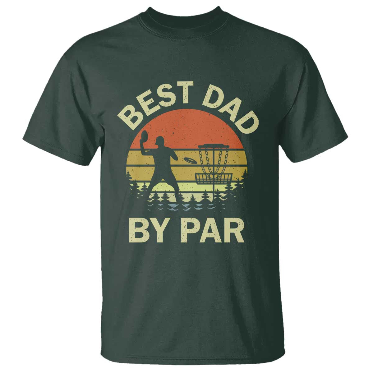 Best Dad By Par Disc Golf T Shirt American Camouflage FlaG - Wonder Print Shop
