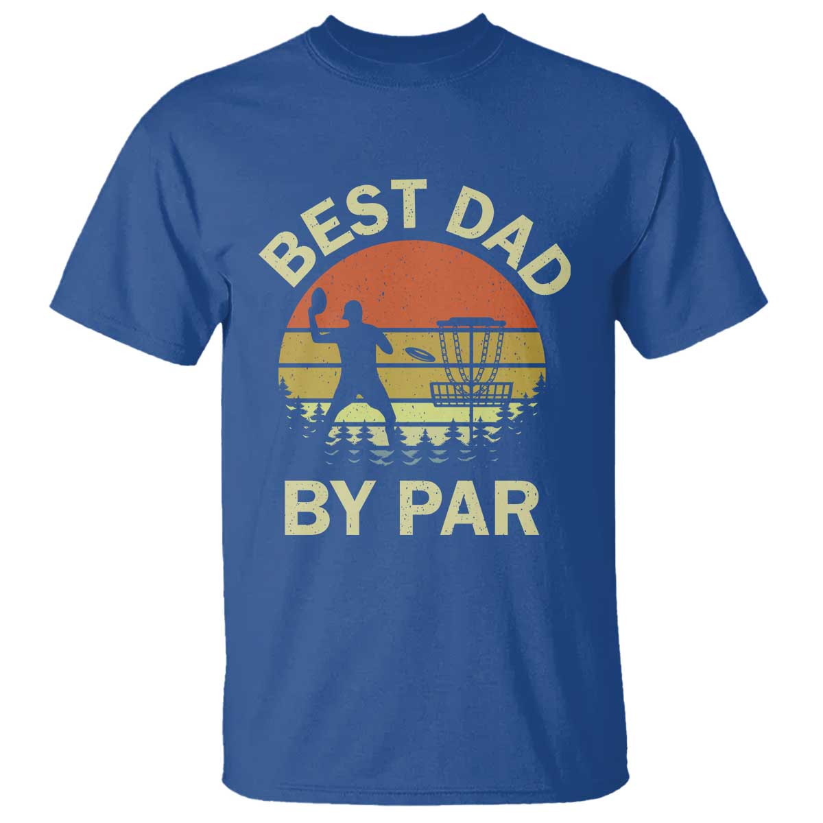Best Dad By Par Disc Golf T Shirt American Camouflage FlaG - Wonder Print Shop