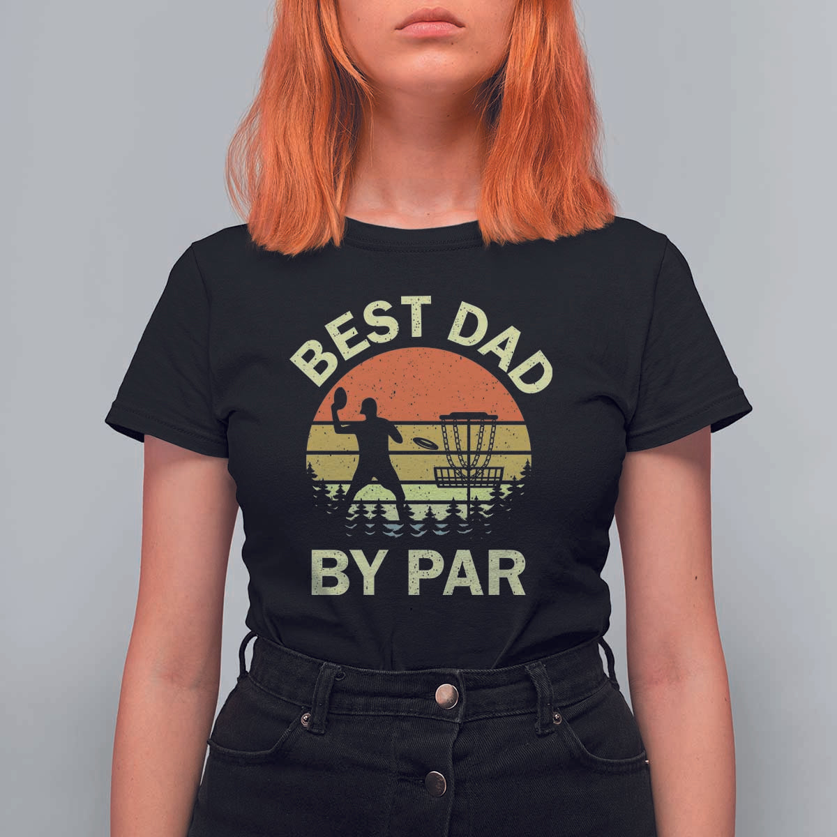 Best Dad By Par Disc Golf T Shirt For Women American Camouflage FlaG - Wonder Print Shop