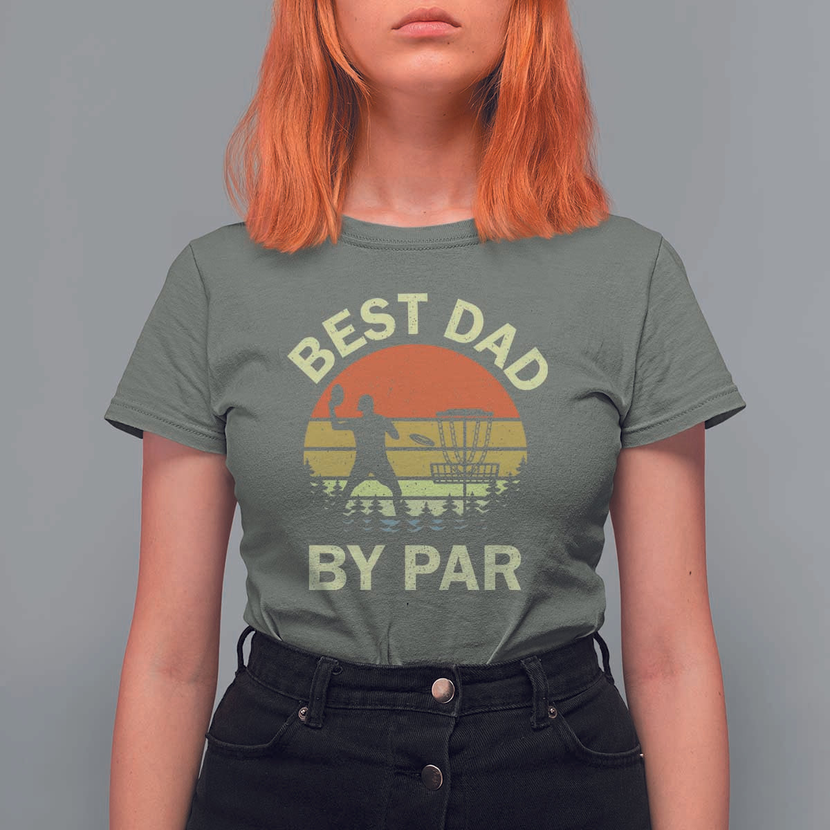 Best Dad By Par Disc Golf T Shirt For Women American Camouflage FlaG - Wonder Print Shop