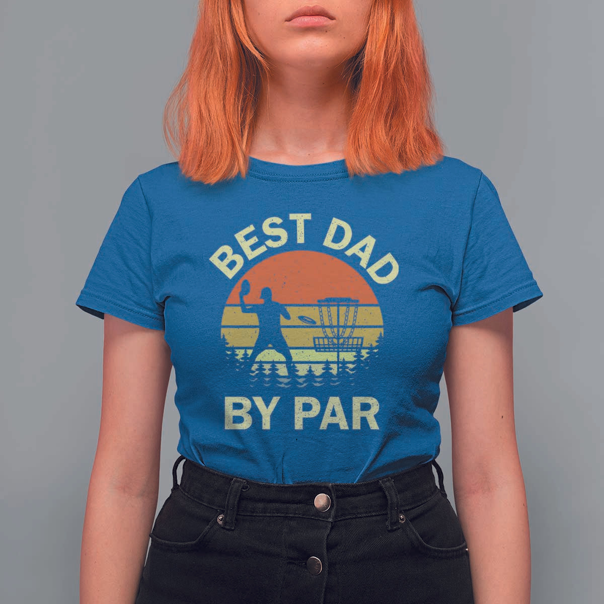 Best Dad By Par Disc Golf T Shirt For Women American Camouflage FlaG - Wonder Print Shop