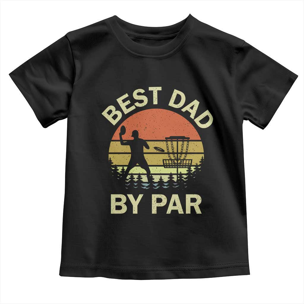 Best Dad By Par Disc Golf Toddler T Shirt American Camouflage FlaG