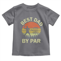 Best Dad By Par Disc Golf Toddler T Shirt American Camouflage FlaG