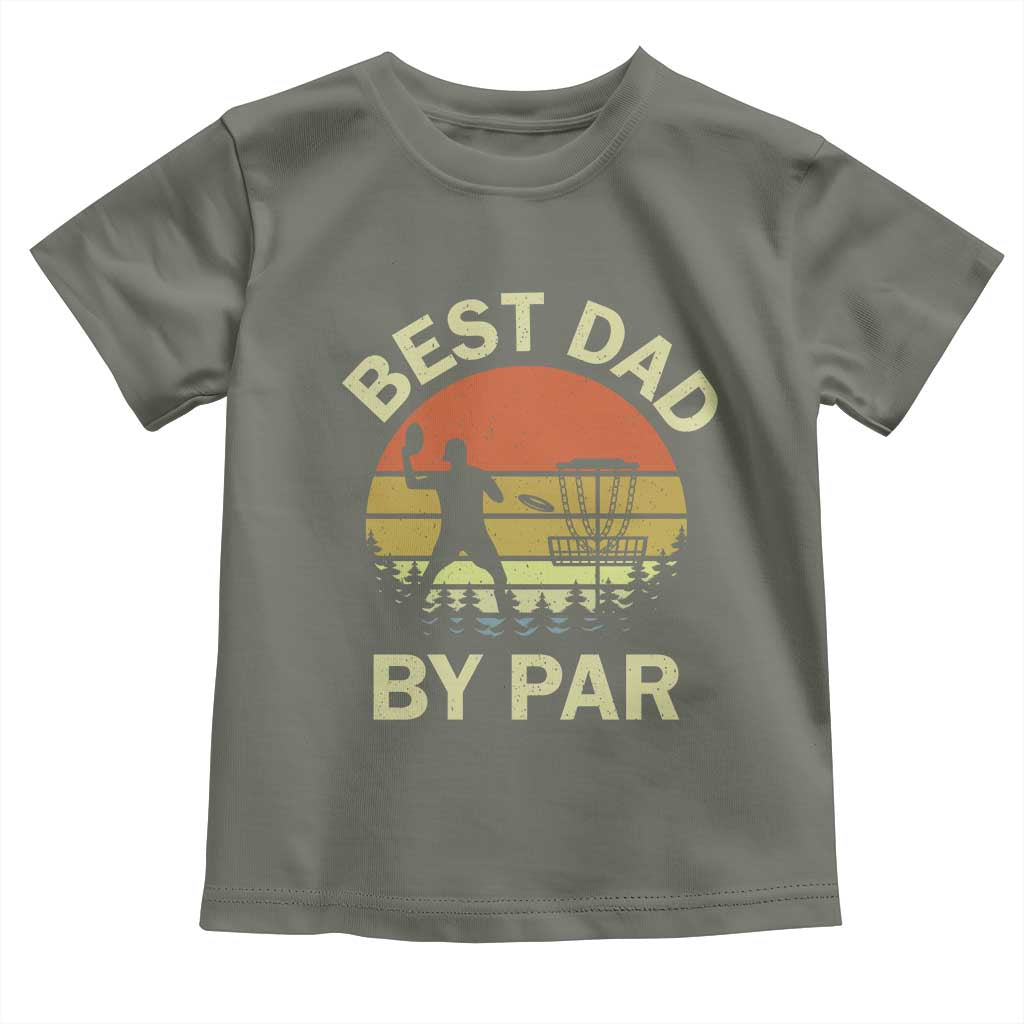 Best Dad By Par Disc Golf Toddler T Shirt American Camouflage FlaG