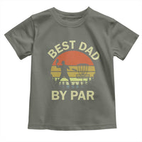 Best Dad By Par Disc Golf Toddler T Shirt American Camouflage FlaG