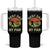 Best Dad By Par Disc Golf Tumbler With Handle American Camouflage Flag