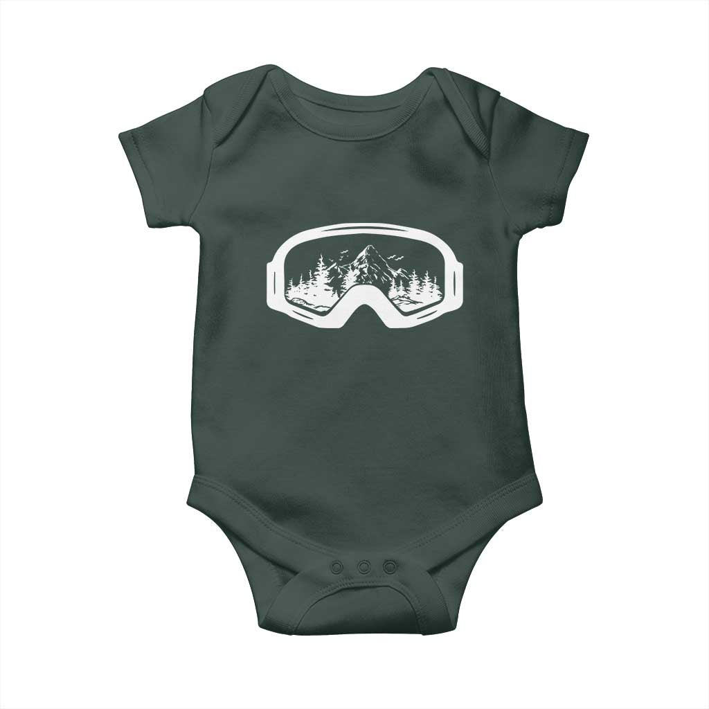 Skiing Baby Onesie Skiing Goggles Snow Wintersport Ski Snowboard