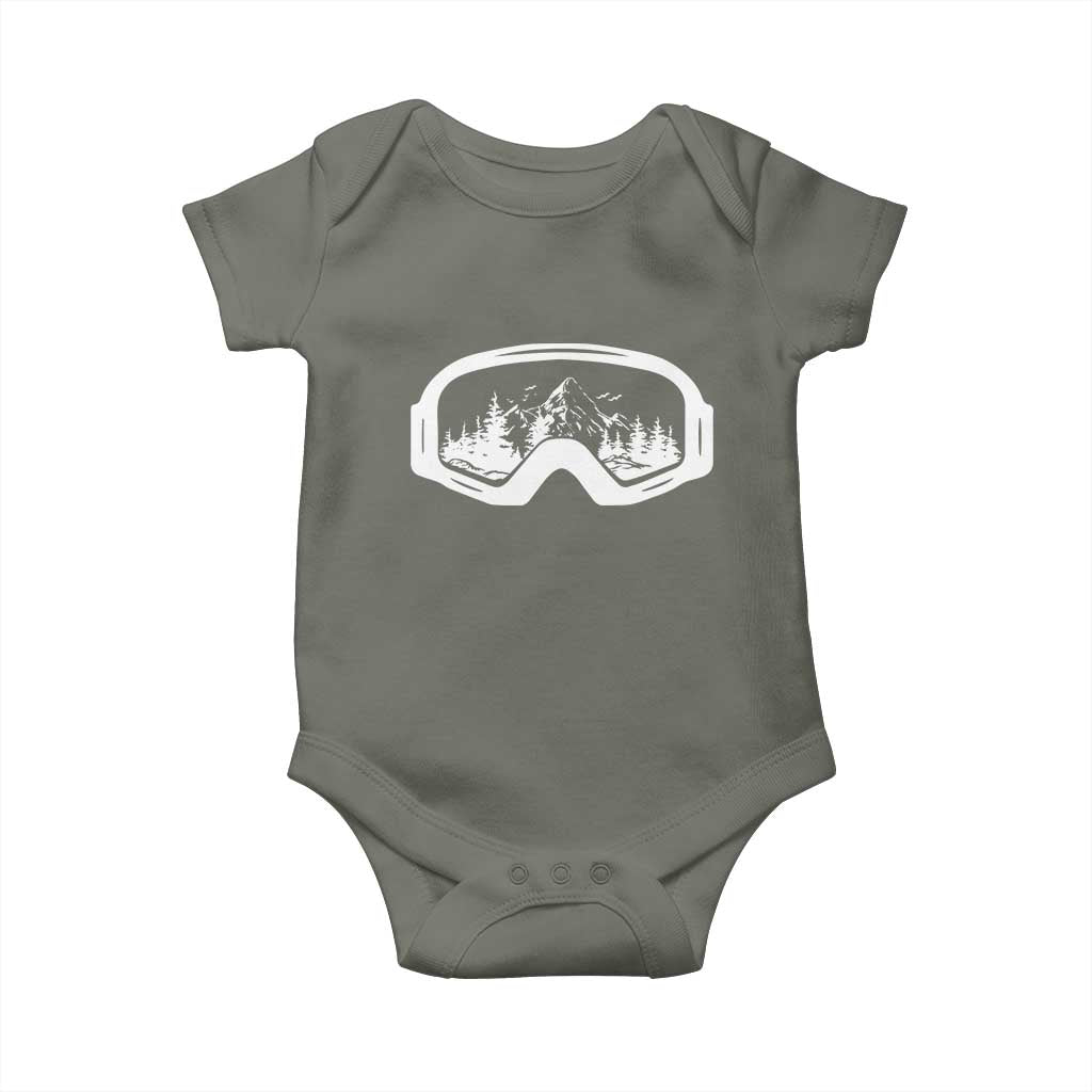 Skiing Baby Onesie Skiing Goggles Snow Wintersport Ski Snowboard