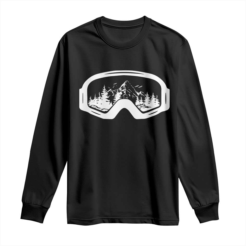 Skiing Long Sleeve Shirt Skiing Goggles Snow Wintersport Ski Snowboard