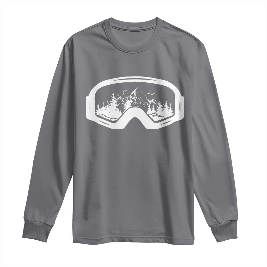 Skiing Long Sleeve Shirt Skiing Goggles Snow Wintersport Ski Snowboard