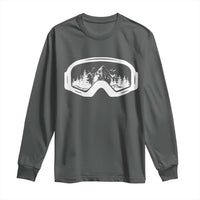 Skiing Long Sleeve Shirt Skiing Goggles Snow Wintersport Ski Snowboard