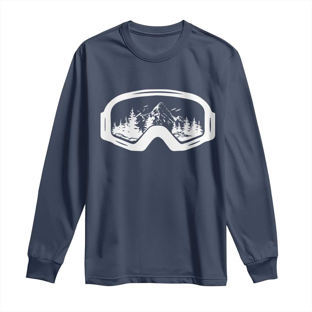 Skiing Long Sleeve Shirt Skiing Goggles Snow Wintersport Ski Snowboard