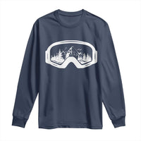 Skiing Long Sleeve Shirt Skiing Goggles Snow Wintersport Ski Snowboard