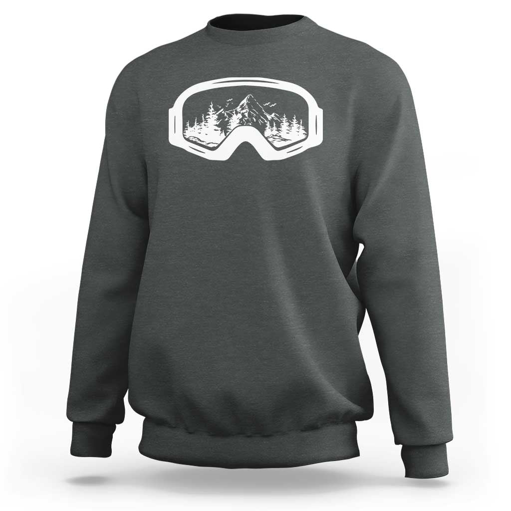 Skiing Sweatshirt Skiing Goggles Snow Wintersport Ski Snowboard - Wonder Print Shop
