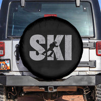 Cool Distressed Skiing Spare Tire Cover for Skiers