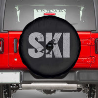 Cool Distressed Skiing Spare Tire Cover for Skiers