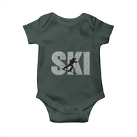 Cool Distressed Skiing Baby Onesie for Skiers